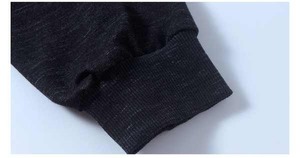 Nouveautés en gros : Ensembles de jogging pour hommes, motif uni, ensemble deux pièces, pantalon élastique, grande taille, 100 % coton, respirant pour l'hiver - Product Image 3