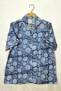 Conjunto de pijama de algodón hecho a mano indio para mujer verano bloque estampado salón desgaste personalizado damas de honor boda PJ conjunto de mujer - Product Image 2