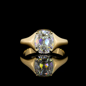 Exclusive 2.09 cts 925 <b>silver</b> lab grown diamond antique cushion shape <b>solitaire</b> engagement <b>ring</b> elegant wedding jewelry sleek - Product Image 1