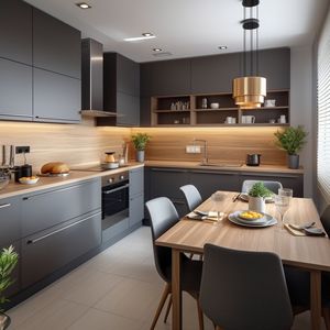 Juego completo <span class=keywords><strong>de</strong></span> Muebles personalizados asequibles <span class=keywords><strong>de</strong></span> gama alta, diseño simple, cocina <span class=keywords><strong>de</strong></span> diseño mate - Product Image 2