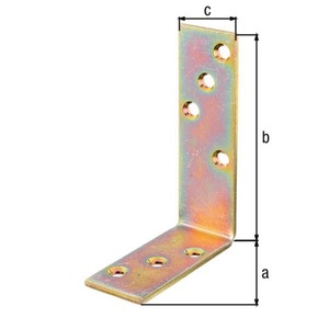 STA Raw 25-Piece <b>Brackets</b> Pack with Beam Angle L120x80mm B35mm Unequal Legs-25 Units - Product Image 3