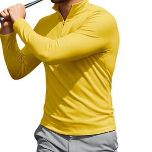 Polos de talla grande para hombre, poliéster, algodón, talla grande, cuarto de cremallera, cuello vuelto, secado rápido, transpirable, logotipo personalizado, polo - Product Image 5