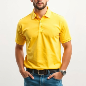 Camisa Polo de Hombre, Tejido de Tela, Manga Corta, Color Sólido, Corte Regular, Cuello con Botones, Estilo Casual y Elegante para Uso Diario - Product Image 6