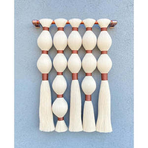 Arte de Pared Bohemio Hecho a Mano con Fibra, Textil Moderno Abstracto, Macramé Tejido, CDICE TCNICA MIXTA, Decoración de Pared para Pasillo - Product Image 1