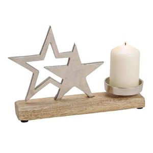 Bougeoirs à base de bois rectangulaires faits à la main Bougeoirs en métal avec logo personnalisé pour Noël - Product Image 4