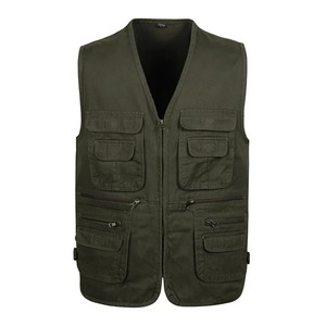 แจ็คเก็ตแขนกุดทรงผ้าใบสำหรับผู้ชายใหม่มีกระเป๋าสีแดง/ดำเสื้อกั๊กกีฬากลางแจ้งระบายอากาศได้ดี L-4XL เป็นมิตรกับสิ่งแวดล้อม - Product Image 5