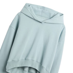 Sweat-shirt à capuche surdimensionné personnalisé en couleur unie pour femmes, en molleton 100% coton épais, pull décontracté pour le printemps et l'automne - Product Image 3