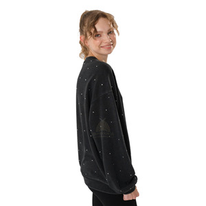 Sudadera de Invierno para Mujer 2026 con Pedrería - 100% Algodón Felpa Ecológica Transpirable Estilo Urbano Diseño Personalizable - Product Image 3