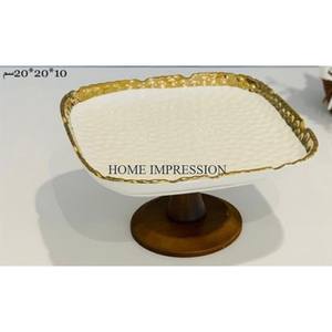 Nouveau modèle Surface Texture 3 niveaux métal multifonction présentoir à gâteau pour Restaurant hôtel stations dessus de Table décoratif - Product Image 6