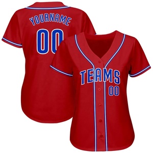 Sublimation Jersey Blank Plain Hip Hop Hipster Baseball Jersey Button Down Shirts Sports Uniforms Men Women Jersey Custom logo - Product Image 3