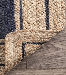 Tapis de jute tressés ronds de qualité supérieure tapis ronds de jute en fibre naturelle tapis de salon design créatif fabriqué en inde - Product Image 5