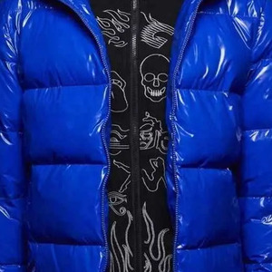 Chaqueta Acolchada de Invierno para Hombre, con Logotipo Personalizado, Color Sólido, con Logotipo en la Parte Delantera, Impermeable y Resistente al Viento, Venta al Por Mayor - Product Image 5