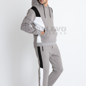 Nouvel ensemble de survêtement 2 pièces à capuche, léger, imprimé uni, pour l'hiver, 100 % coton, séchage rapide, respirant, haute qualité - Product Image 4
