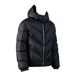 Ventes en gros de vestes matelassées pour hommes, vestes d'hiver pour hommes, col montant à capuche, tissu de haute qualité, broderie de logo personnalisée, design réversible - Product Image 5