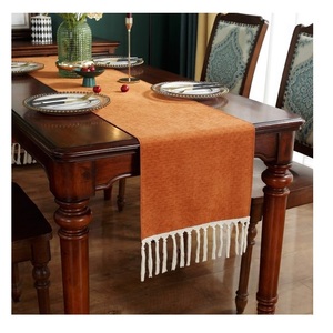 Chemin de Table de luxe moderne 100% coton biologique en lin, certificat GOTS, événement de mariage, Plaid hôtel, chemin de table pour dîner, vente en gros - Product Image 3