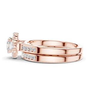 Bague de fiançailles pour femme avec diamant de laboratoire rond brillant de 1,25 carat, clarté VVS-VS EF, or 18 carats, 14 carats, 10 carats et argent 925 - Product Image 6