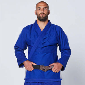Uniforme de Jiu Jitsu Azul Elástico, Kimono de Artes Marciales de Algodón Grueso, Traje de Entrenamiento con Costuras Reforzadas para Adultos Unisex - Product Image 1