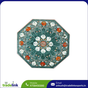 Pietra Dura Art Table basse avec dessus en marbre noir avec assemblage facile pour meubles de salon à la maison - Product Image 6