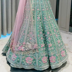Designer ethnique culturel indien pakistanais fête porter Style traditionnel soie coton Lehenga Choli pour adultes numéro de modèle fantaisie - Product Image 1