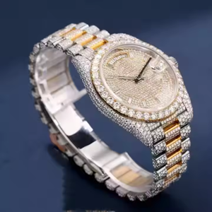Tendance Glacé Moissanite Montre Incolore Diamant Montre pour Hommes Meilleure Qualité Prix de Gros - Product Image 6