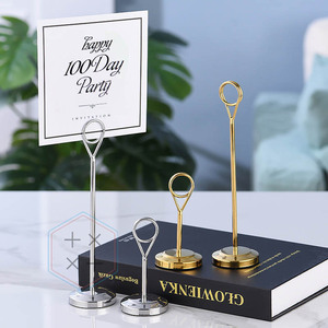 Porte-cartes de table en acier inoxydable de luxe, écologiques, pour les banquets de mariage, utilisation sur le comptoir - Product Image 1