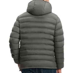 Men's Puffer Jacket with <b>Detachable</b> Hood Custom Lightweight Water Resistant Insulated windbreaker Winter Puffy Coat OEM - Product Image 6