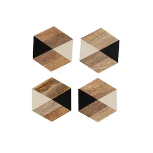 แผ่นรองจานไม้หวายสไตล์วินเทจ6ชิ้นแผ่นรองบนโต๊ะสำหรับโชว์น้ำหอม - Product Image 2