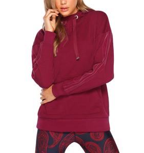 Pull-over à capuche à manches longues personnalisé pour femmes Broderie Cou Crop Tops Plus Size Solid Pattern Short Clothing Longueur New Fashion - Product Image 1