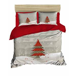 Parure de lit double moderne à imprimé numérique festif de Noël 200x220cm en coton Ranforce pour usage domestique - Product Image 4