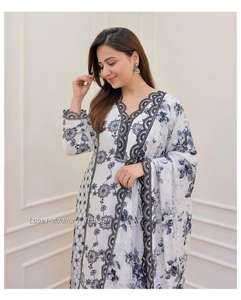 Ropa festiva afgana hecha a mano para mujer, pantalón Kurti, muselina, traje Palazzo con estampado Digital, ropa India paquistaní a granel - Product Image 2