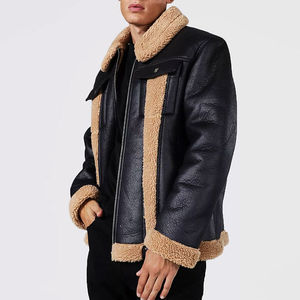 Chaqueta de cuero de piel de oveja de estilo único de Material cómodo de peso pesado impermeable logotipo personalizado chaqueta de cuero de tamaño regular 2025 - Product Image 3