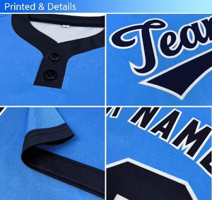 Jersey de béisbol americano al por mayor personalizado de alta calidad transpirable ligero Tatami cosido equipo uniforme adultos botón - Product Image 2