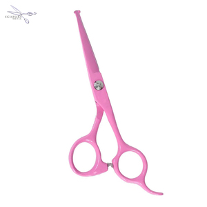 Ciseaux à sourcils à lame droite en acier inoxydable pour les soins personnels Épilation du visage Poignées en céramique Utilisation en salon - Product Image 2