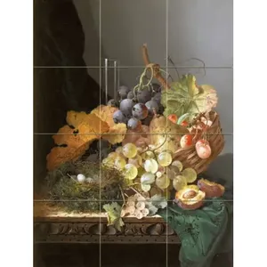 Pared de cocina Backsplash Art STILL LIFE con un Nido de Pájaro Azulejo Mural 12,75x17 "Tamaño - Product Image 1