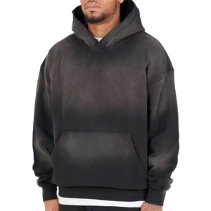 Hoodies vierges épais délavés à l'acide, effet vintage, avec logo personnalisé, coupe oversize et carrée, MADE BY HS 2026 - Product Image 1