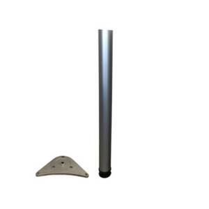 Piede in Acciaio per Tavoli Diametro 60 Cm.71, Finitura Nichel Satinato - Product Image 1