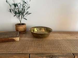 Bol à fruits secs et en laiton doré antique avec support, assiettes et plats décoratifs de table en gros pour les mariages royaux - Product Image 5