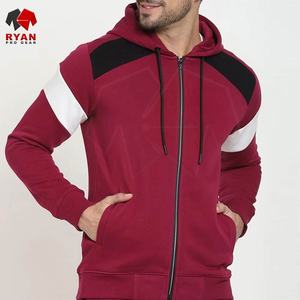 Sweat à capuche d'hiver pour homme 100% coton polaire respirant écologique anti-froissement logo personnalisé position avant coupe régulière - Product Image 1