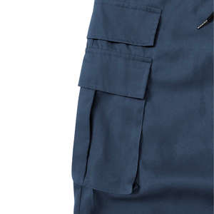 Mens Navy Cargo Jogger Pants Elastic Waist Drawstring Multi Pocket Casual Outdoor <b>Canvas</b> Breathable Eco-Friendly Regular Fit - Product Image 5