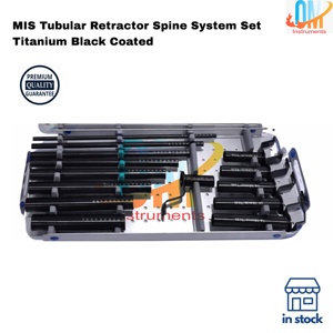 ชุดอุปกรณ์ยืดหลังแบบท่อ MIS รุ่น Spine System ผลิตจากไทเทเนียมเคลือบสีดำ เกรดทางการแพทย์ พร้อมกล่องฆ่าเชื้อ OMI - Product Image 4