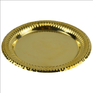 Plateau de service fait à la main de forme ronde, accessoires de cuisine dorés, articles de Table, prix de gros pour la conception de Restaurant de mariage à domicile - Product Image 2