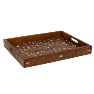 Elegante bandeja de madera de esmalte amarillo con asa para uso en el hogar y la cocina - Product Image 5