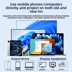 Adaptateur Dongle Portable Sans Fil Yubwvo pour Affichage, <span class=keywords><strong>Convertisseur</strong></span> Vidéo avec Streaming <span class=keywords><strong>Audio</strong></span> et Extension de Médias - Product Image 2