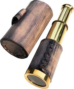 <b>Professional</b> Classic Metal <b>Telescope</b> Durable Stainless Steel Eco-Friendly Optical Instrument Adjustable Lens Compact Portable - Product Image 1