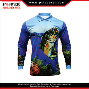 Vente en gros de chemises de pêche en tissu pour hommes vêtements de pêche à manches longues vêtements de sport séchage rapide respirant Protection UV - Product Image 4