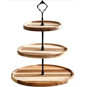 Support à gâteau en métal à 3 niveaux de qualité supérieure, design élégant et robuste, haute qualité pour les mariages élégants et les présentations de desserts - Product Image 6
