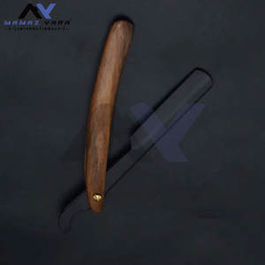 Rasoir droit turc en acier inoxydable avec manche en bois, logo personnalisé, salon de barbier, rasoir à lame, outil de rasage de qualité supérieure - Product Image 3