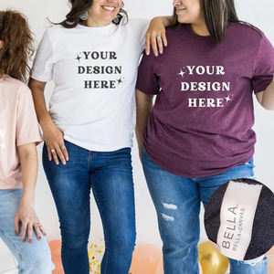 Wholesale Custom Unisex Tri-blend <b>T</b> <b>Shirt</b> <b>Longer</b> Length Tees Bella Canvas 3001 CVC Plain <b>T</b>-<b>Shirt</b> Unisex Womens <b>T</b> <b>shirts</b> - Product Image 6