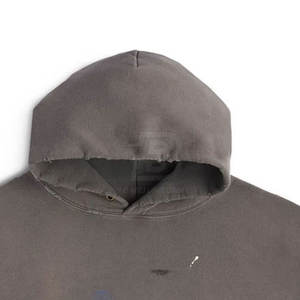 Prix de gros – Nouveaux sweats à capuche déchirés, unis, légers, respirants, de haute qualité, avec design de couleur personnalisé, pour homme, hiver - Product Image 6