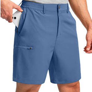 Short de gymnastique respirant de style de rue pour hommes Logo personnalisable Anti-rides vêtements de fitness d'été Short de basket-ball à motif solide - Product Image 1